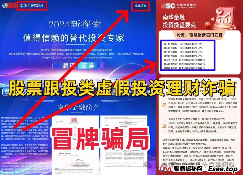 曝光：假冒南华金融和VMS鼎珮证劵股票跟投资金盘骗局，操盘手老高大量收割会