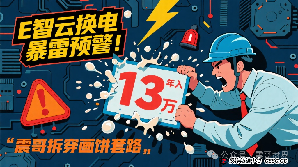 E智云换电暴雷预警!震哥拆穿年入13万的画饼套路